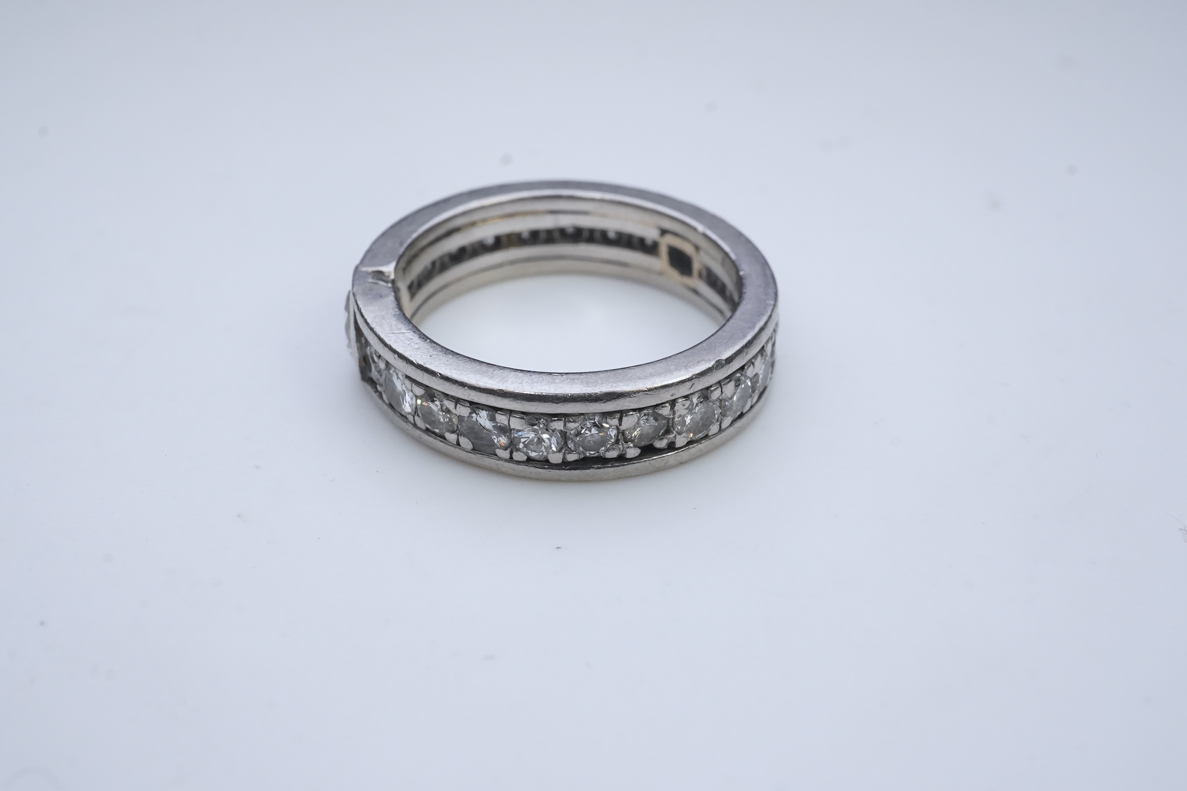 A diamond eternity ring